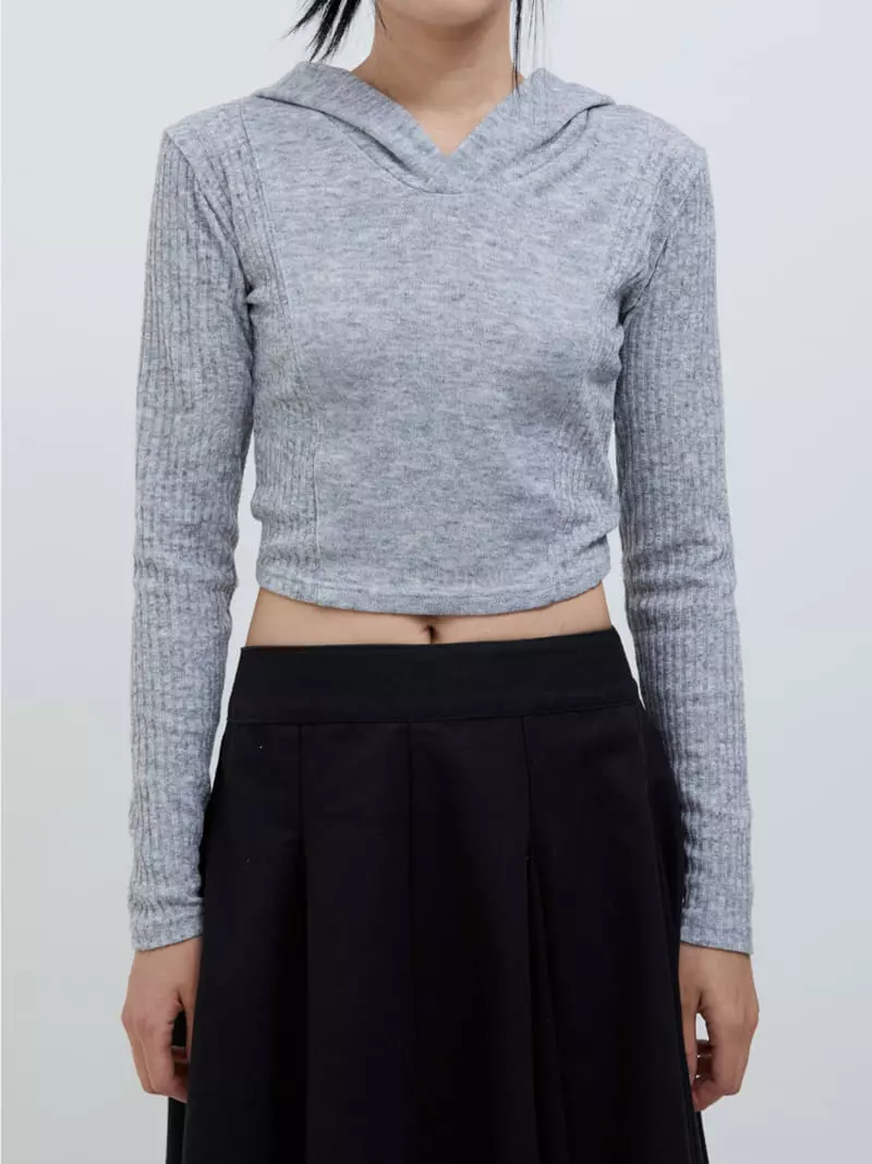 Neuter - Korean Women Fashion - #womensfashion - Half Crop Hoody Tee - 2