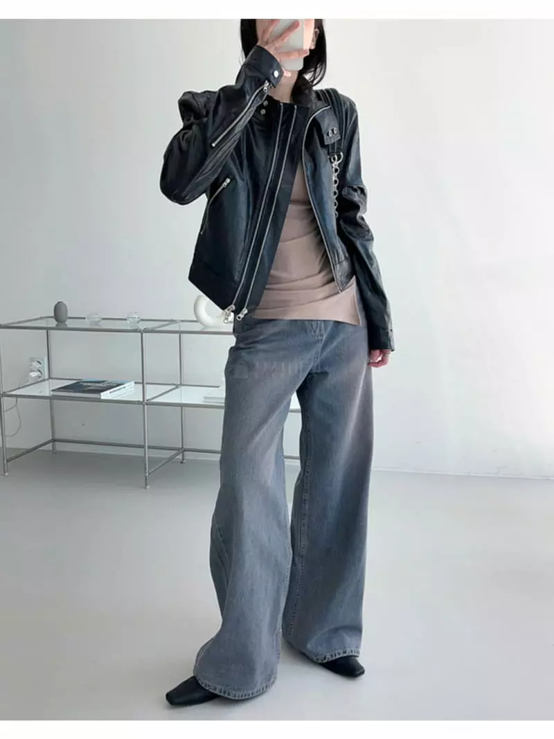 Neuter - Korean Women Fashion - #womensfashion - Crack Zip-up - 9