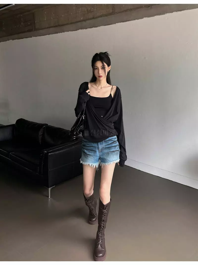 Neuter - Korean Women Fashion - #womensfashion - Over Wrap Sweatshirt - 2