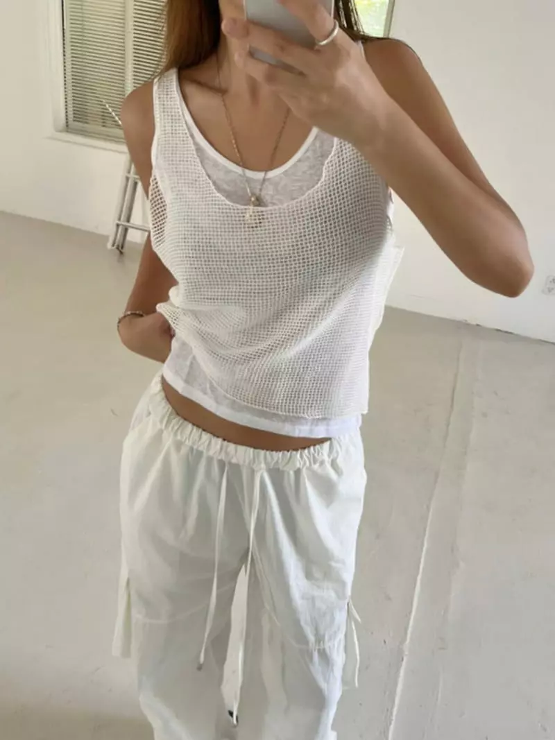 Neuter - Korean Women Fashion - #womensfashion - Double Sleeveless Tee