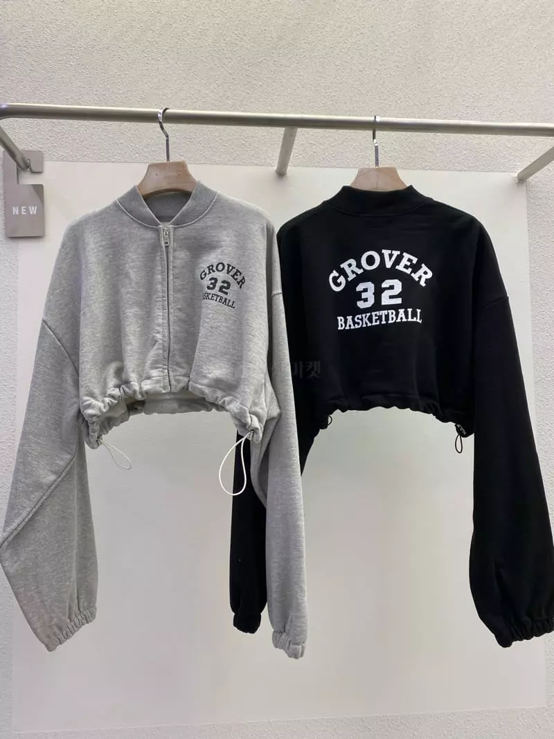 New Open - Korean Women Fashion - #momslook - Clover Crop Zip-up - 2