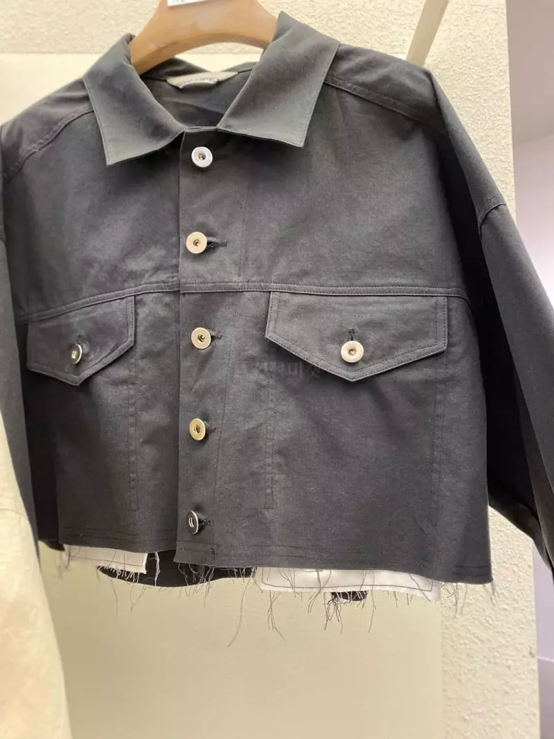 New Open - Korean Women Fashion - #momslook - Crop Deggi Jacket - 3