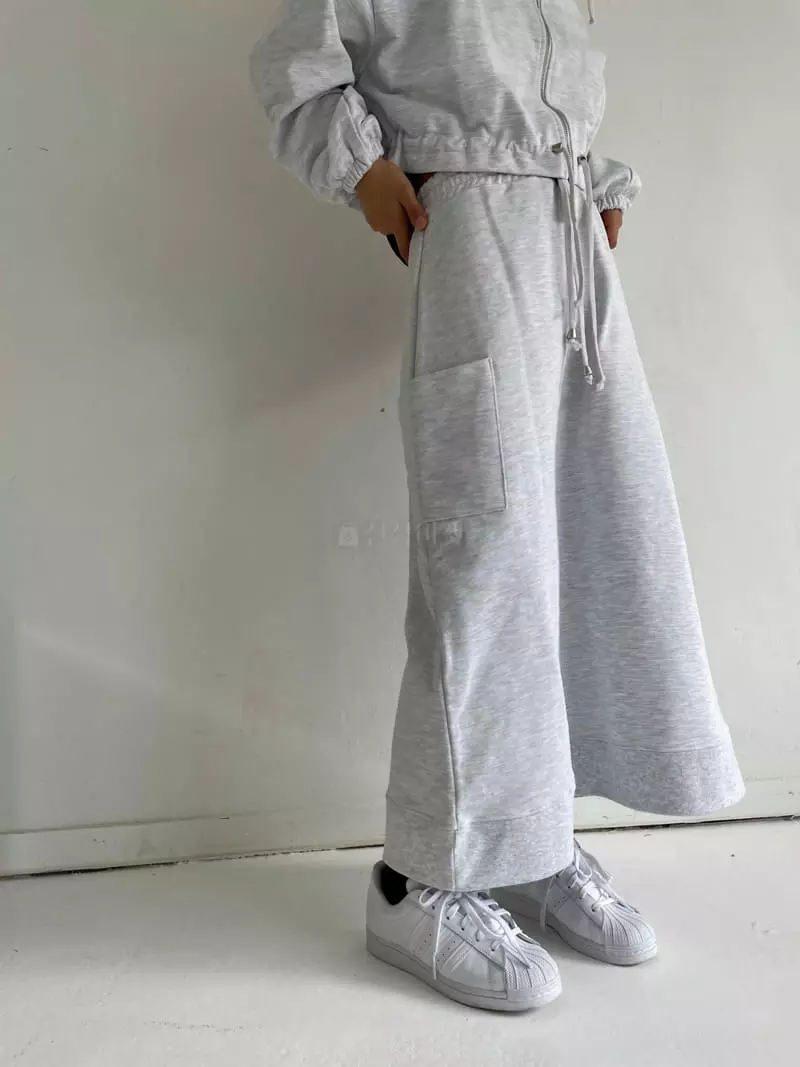 Newjersey - Korean Women Fashion - #pursuepretty - Terry Cargo Zip-up Set - 3