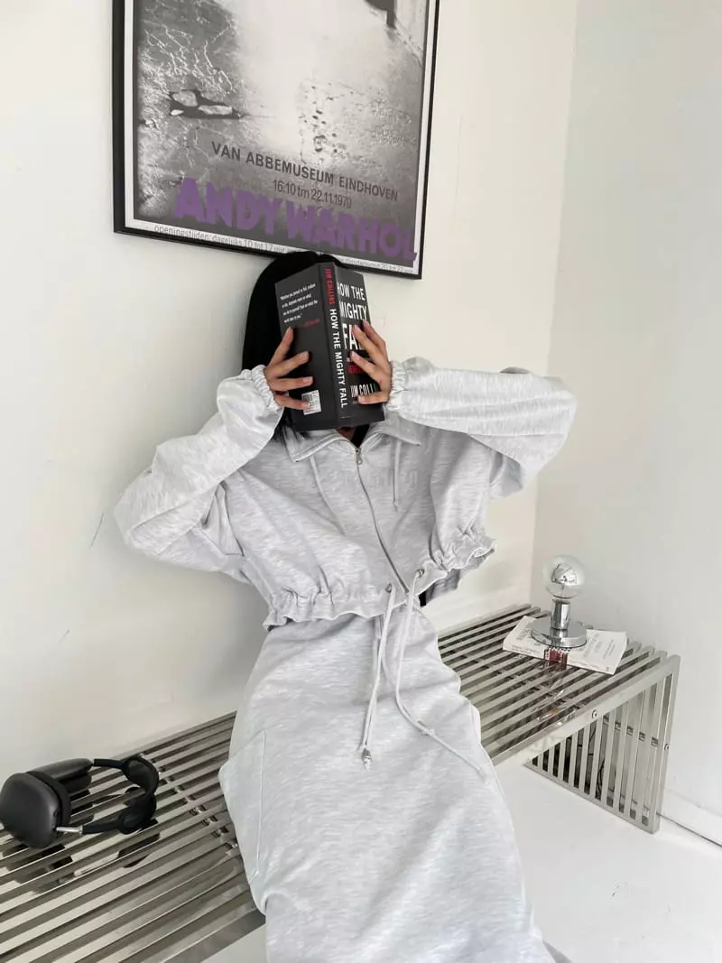 Newjersey - Korean Women Fashion - #pursuepretty - Terry Cargo Zip-up Set - 4