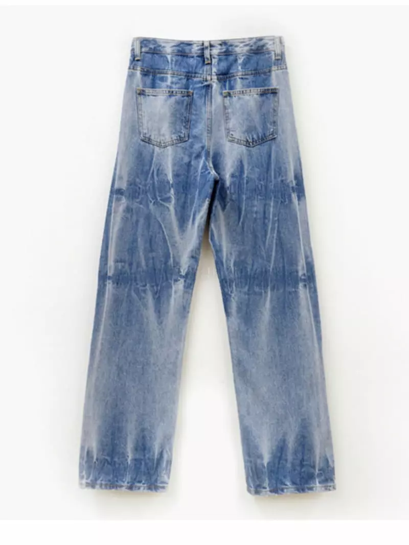 Newjersey - Korean Women Fashion - #shopsmall - Drawing Washing Jeans - 5