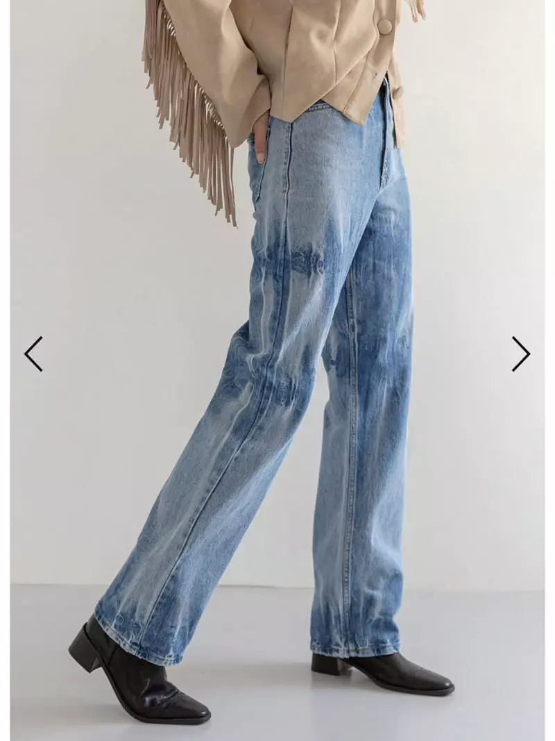 Newjersey - Korean Women Fashion - #vintagekidsstyle - Drawing Washing Jeans
