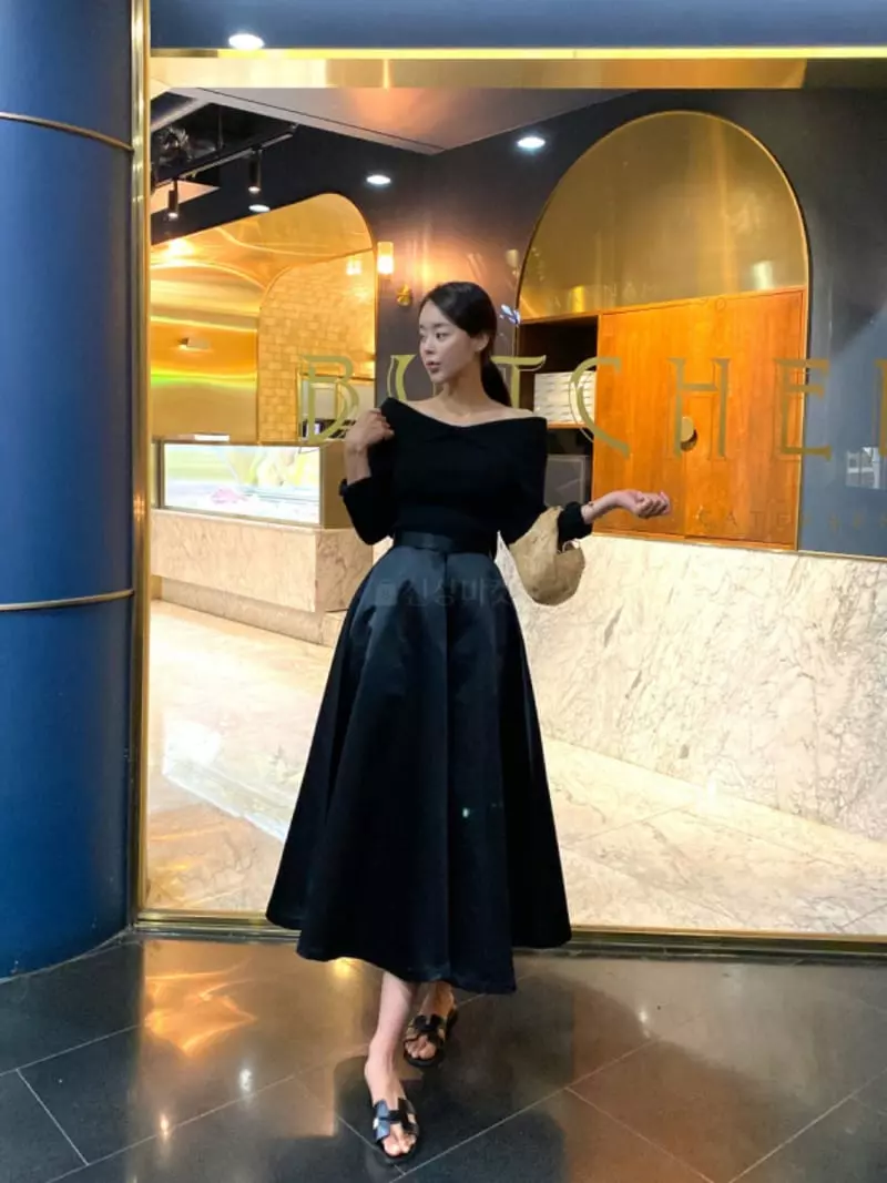 Newtro_Mood - Korean Women Fashion - #momslook - Shatin Whole Skirt - 5