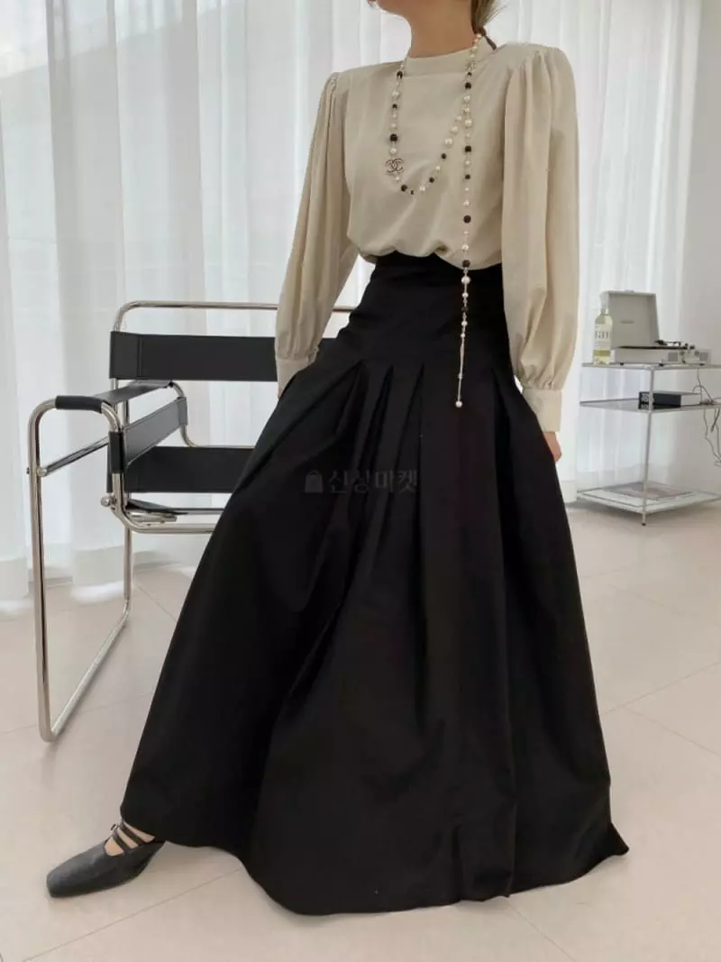 Newtro_Mood - Korean Women Fashion - #momslook - Cellin Long Skirt - 7