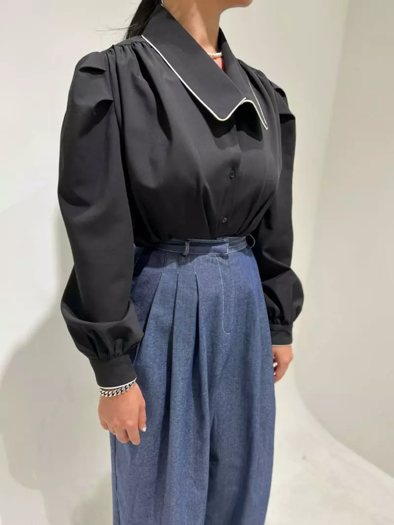 Newtro_Mood - Korean Women Fashion - #momslook - Pping Stripes Blouse - 12