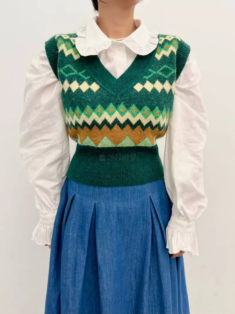 Newtro_Mood - Korean Women Fashion - #momslook - Blues Vest