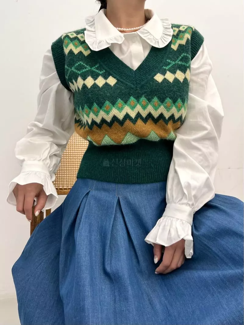 Newtro_Mood - Korean Women Fashion - #momslook - Blues Vest - 5