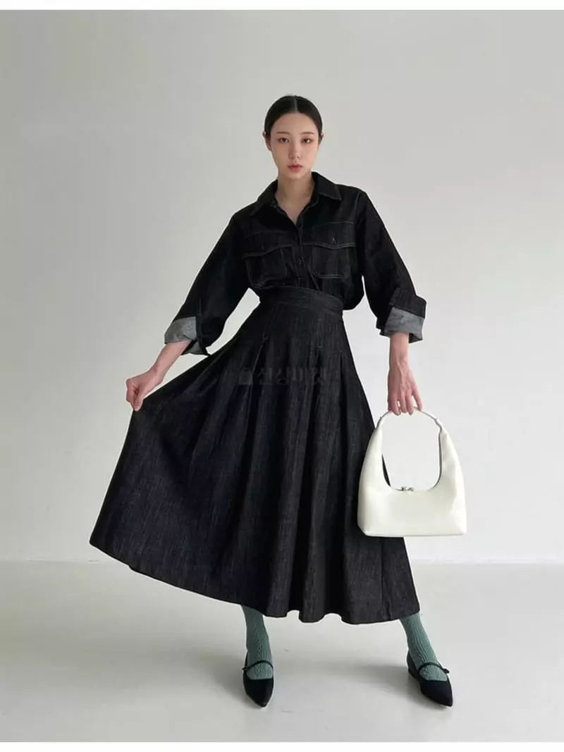 Newtro_Mood - Korean Women Fashion - #momslook - Bridge Skirt Set