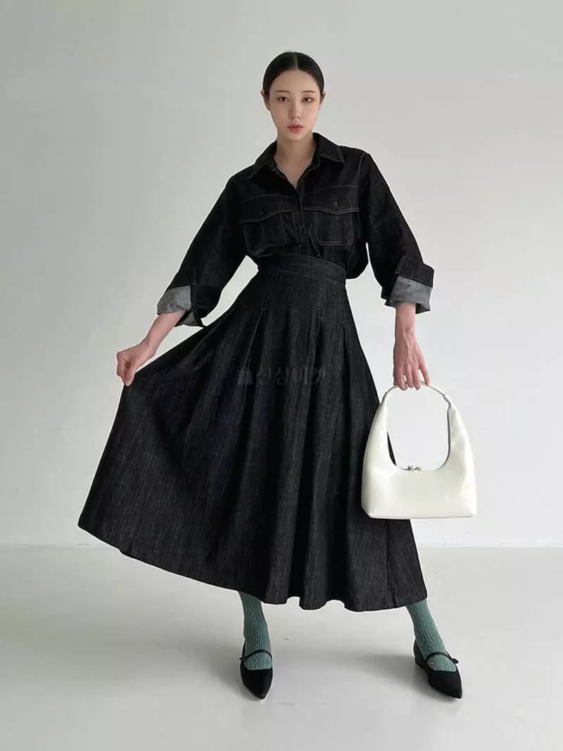 Newtro_Mood - Korean Women Fashion - #momslook - Bridge Skirt Set - 3
