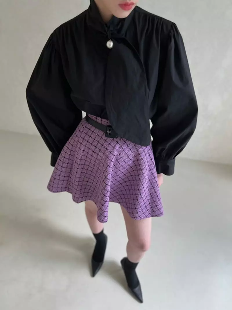 Newtro_Mood - Korean Women Fashion - #momslook - Lif Tie Blouse - 10