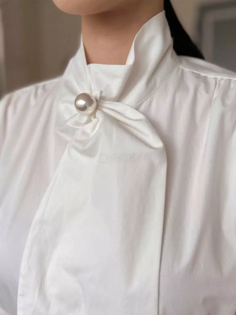 Newtro_Mood - Korean Women Fashion - #momslook - Lif Tie Blouse - 6