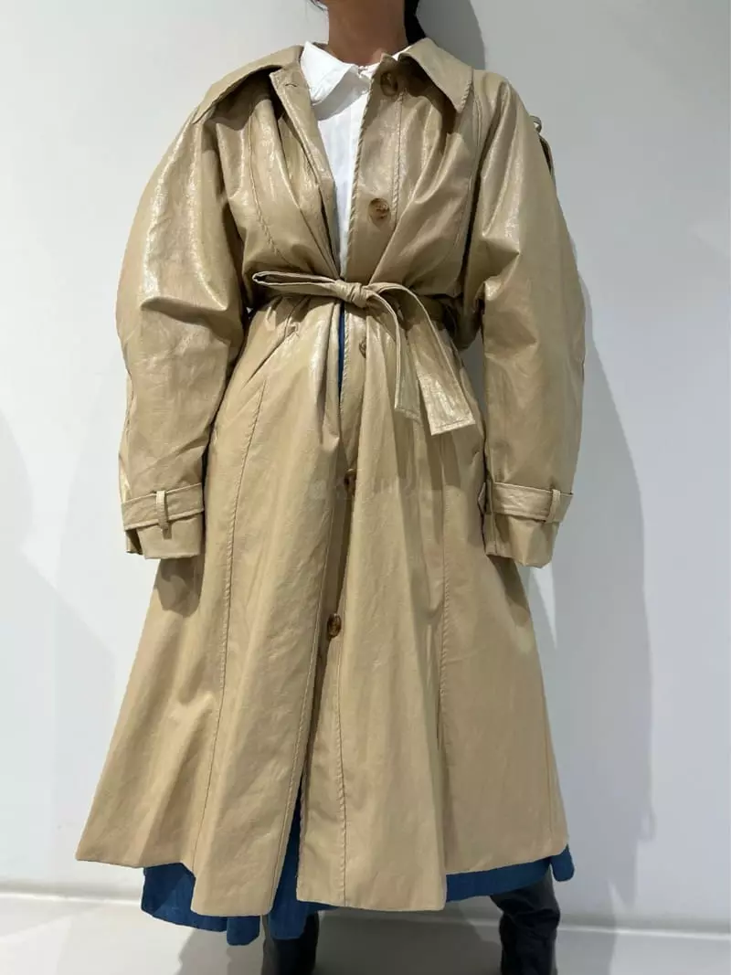 Newtro_Mood - Korean Women Fashion - #momslook - Leather Coat - 3