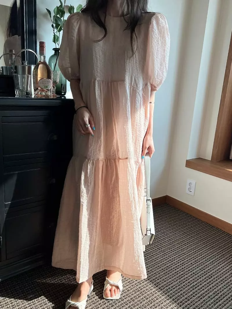 Newtro_Mood - Korean Women Fashion - #momslook - Cheese Cowell One-piece - 2