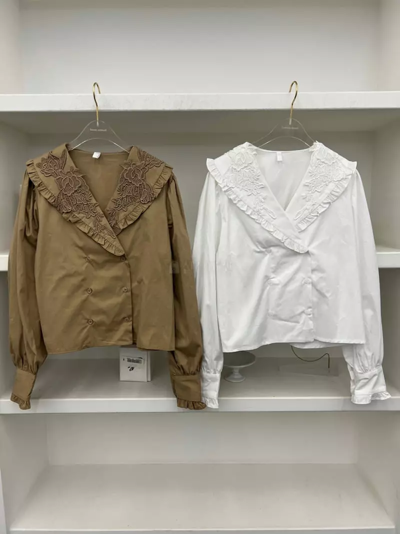 Newtro_Mood - Korean Women Fashion - #pursuepretty - Twill Motive Blouse - 11