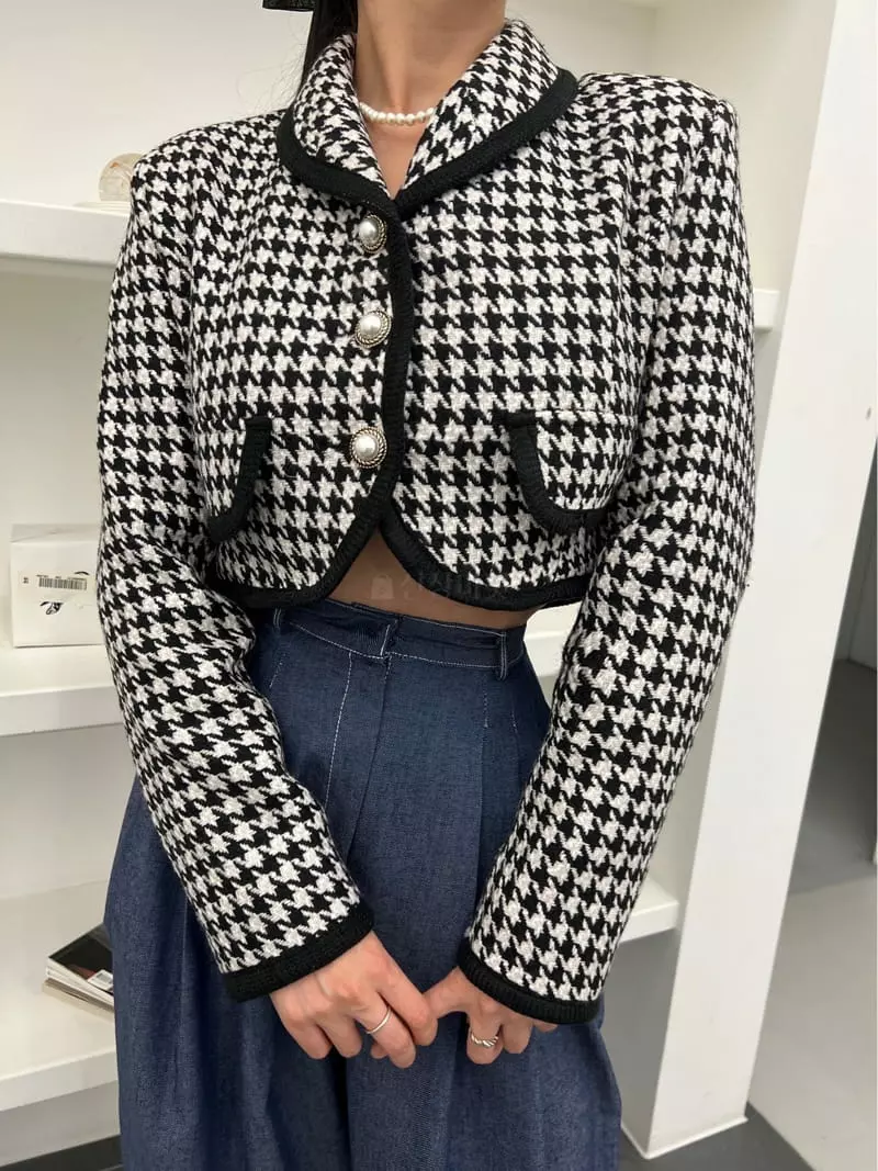 Newtro_Mood - Korean Women Fashion - #restrostyle - Jebi Hound Short Jacket - 6