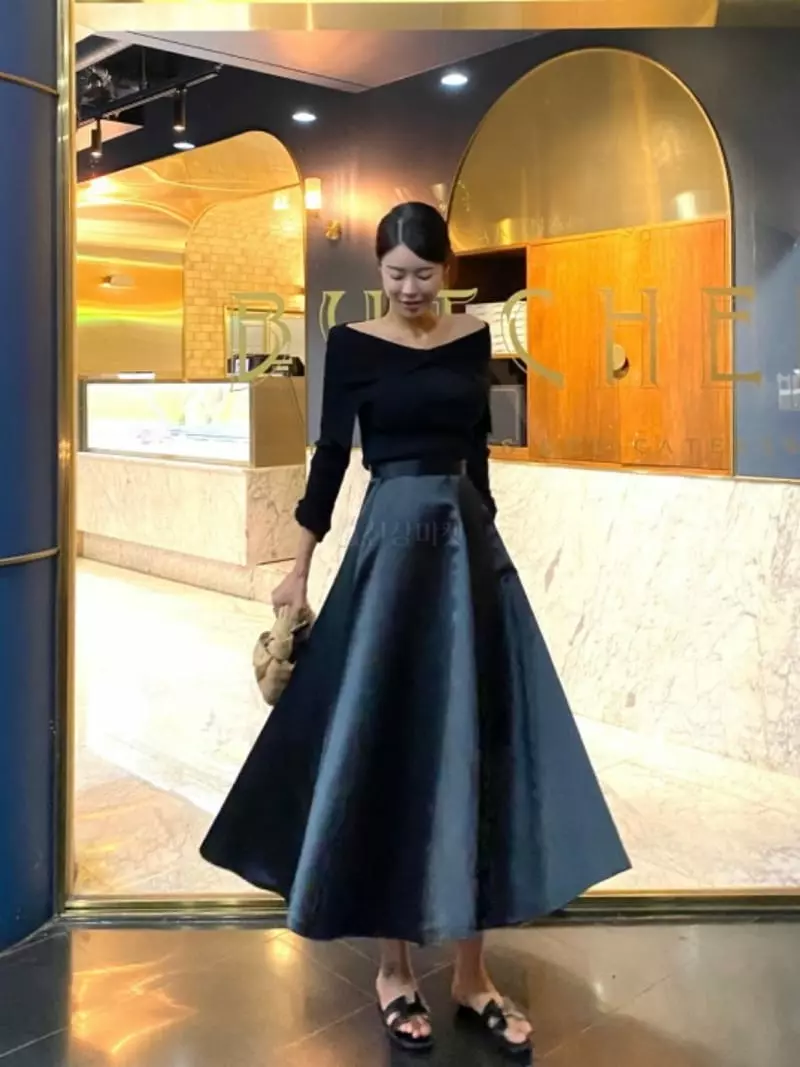 Newtro_Mood - Korean Women Fashion - #thatsdarling - Shatin Whole Skirt