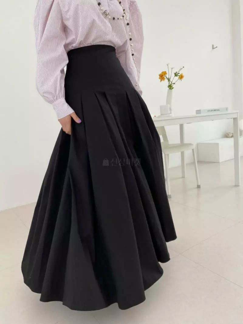 Newtro_Mood - Korean Women Fashion - #momslook - Cellin Long Skirt - 4