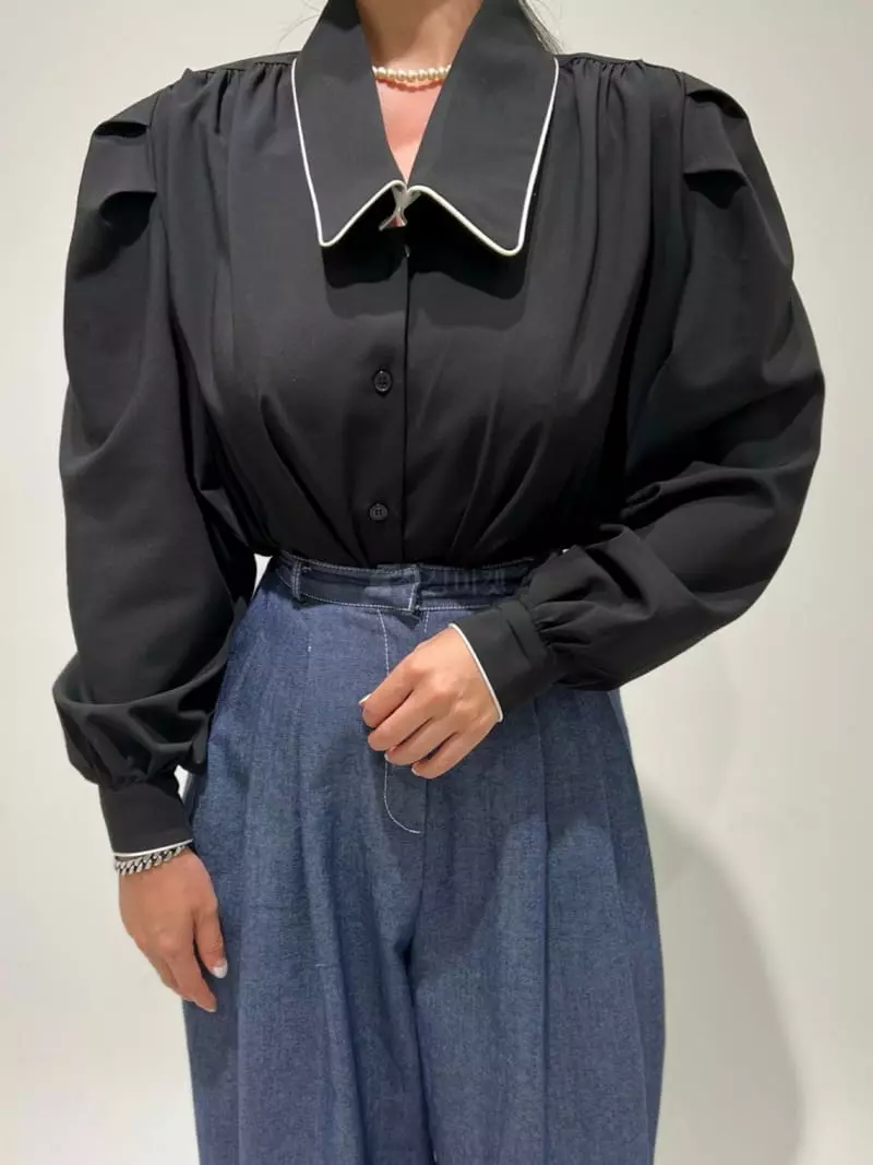 Newtro_Mood - Korean Women Fashion - #womensfashion - Pping Stripes Blouse - 11