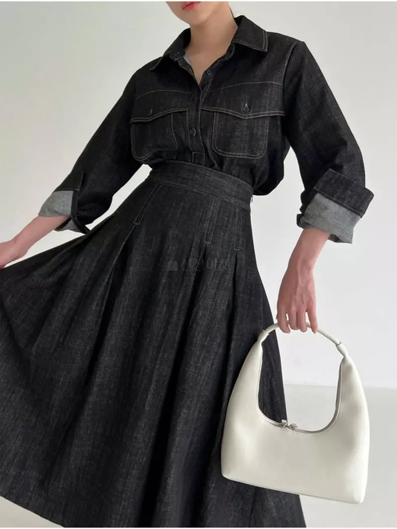 Newtro_Mood - Korean Women Fashion - #momslook - Bridge Skirt Set - 4