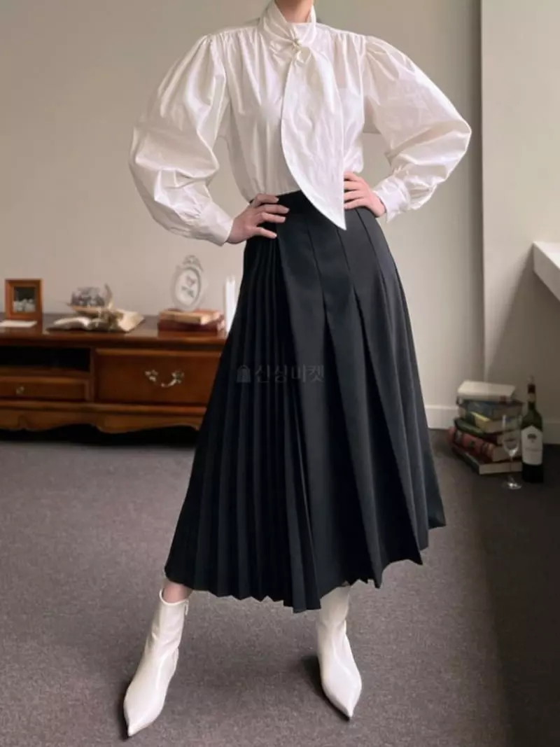 Newtro_Mood - Korean Women Fashion - #womensfashion - Lif Tie Blouse - 7