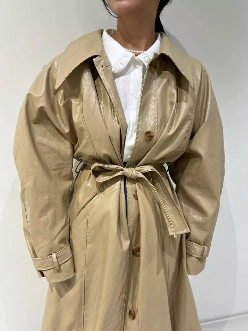 Newtro_Mood - Korean Women Fashion - #momslook - Leather Coat - 4