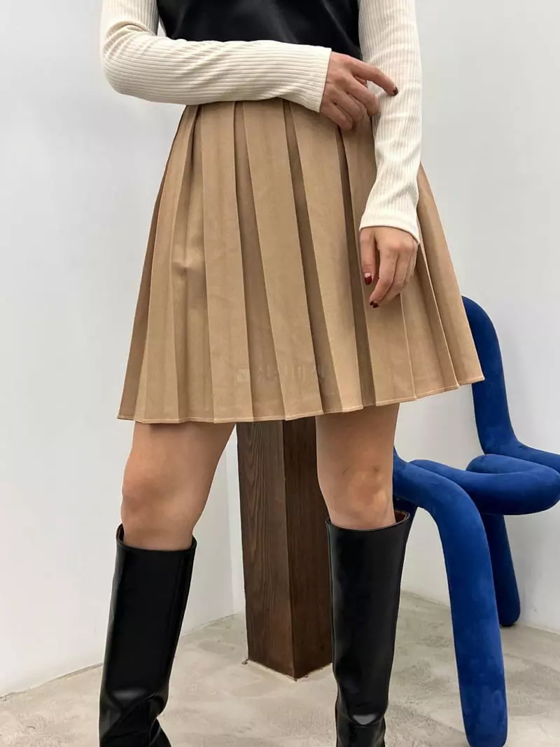 Newtro_Mood - Korean Women Fashion - #womensfashion - Tori Pleats Wrinkle Mini Skirt