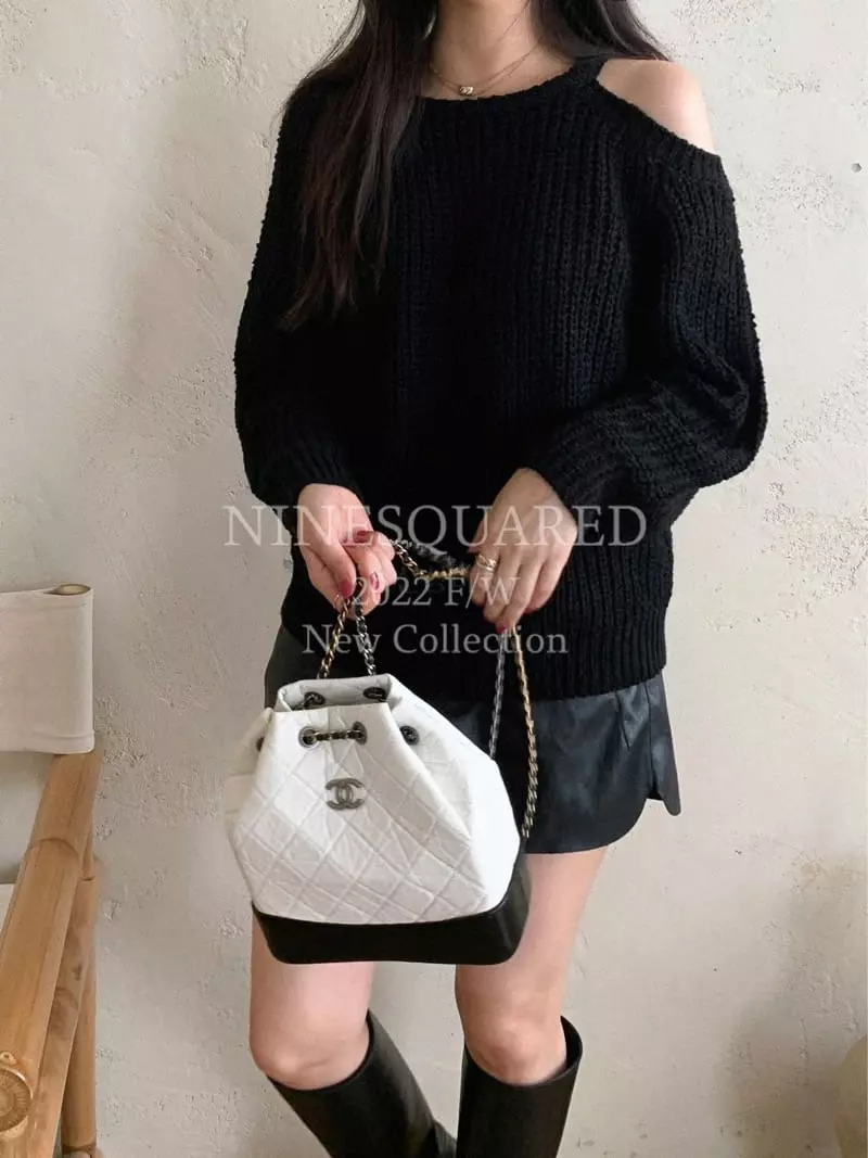 Ninesquared - Korean Women Fashion - #momslook - Cacao Knit Tee - 10