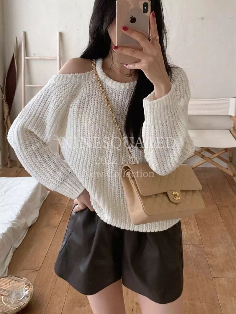Ninesquared - Korean Women Fashion - #momslook - Cacao Knit Tee - 7
