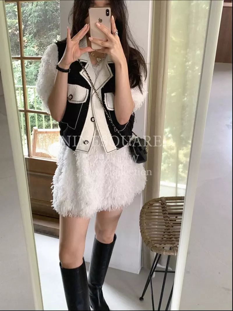 Ninesquared - Korean Women Fashion - #momslook - Mosk Vest - 2