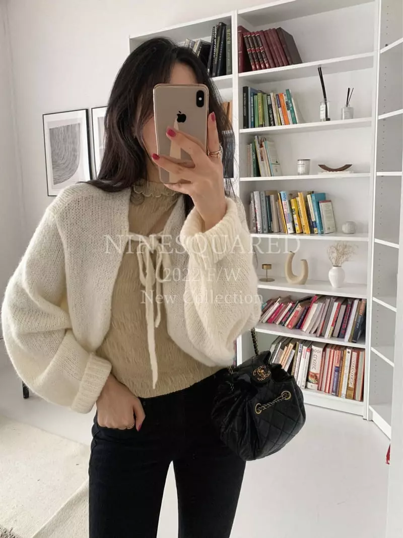 Ninesquared - Korean Women Fashion - #restrostyle - Bolero Knit Tee