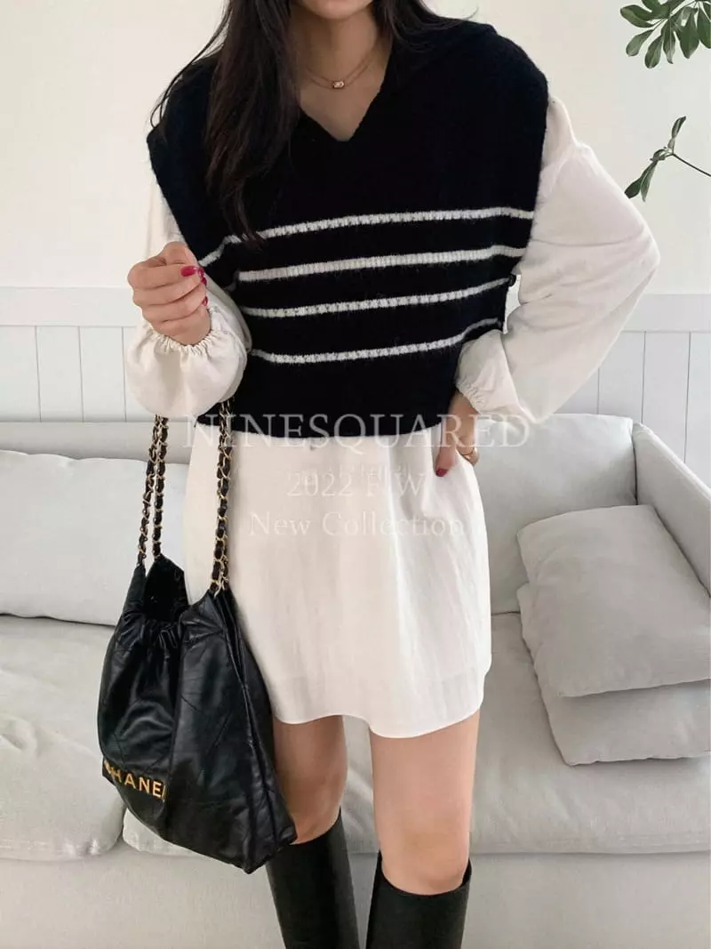 Ninesquared - Korean Women Fashion - #romanticstyle - Save Knit Tee - 7