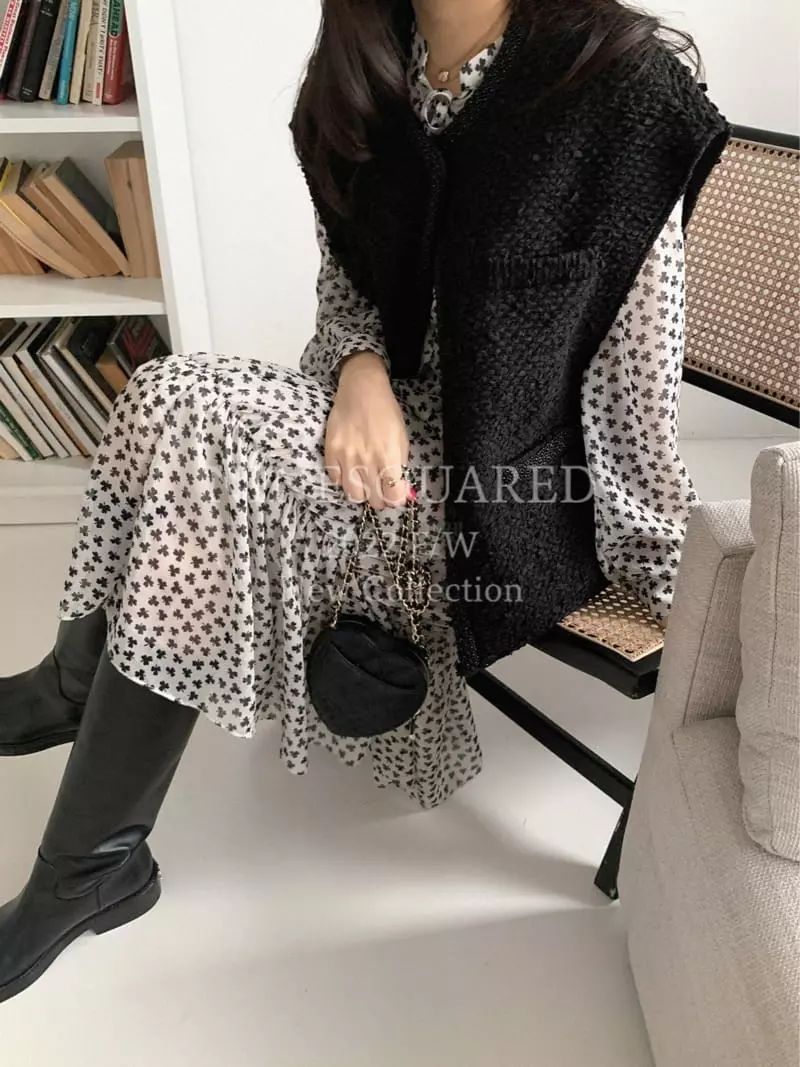 Ninesquared - Korean Women Fashion - #vintagekidsstyle - New Maison Vest jacket - 5