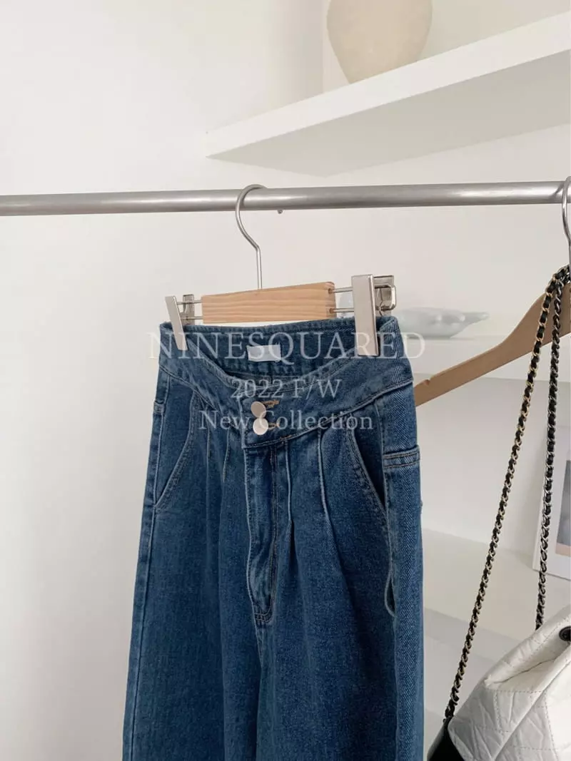 Ninesquared - Korean Women Fashion - #womensfashion - Pintuck Baggt Jeans - 3