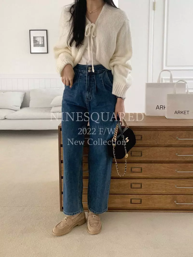 Ninesquared - Korean Women Fashion - #womensfashion - Pintuck Baggt Jeans - 7