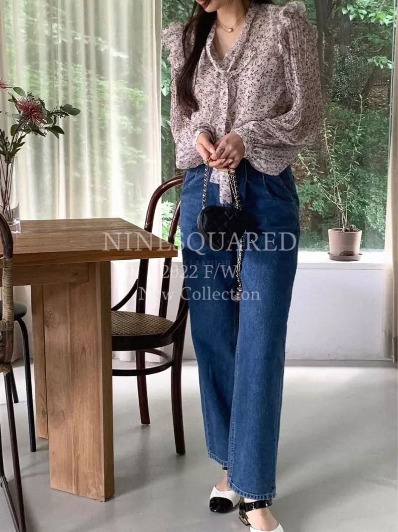 Ninesquared - Korean Women Fashion - #womensfashion - Pintuck Baggt Jeans - 9