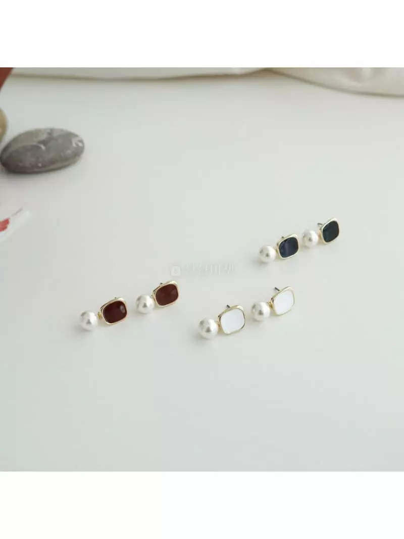 Noii - Korean Women Fashion - #momslook - E1785 Earring - 5