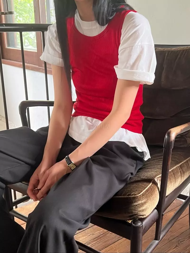 Normal - Korean Women Fashion - #momslook - Mer Tee - 3