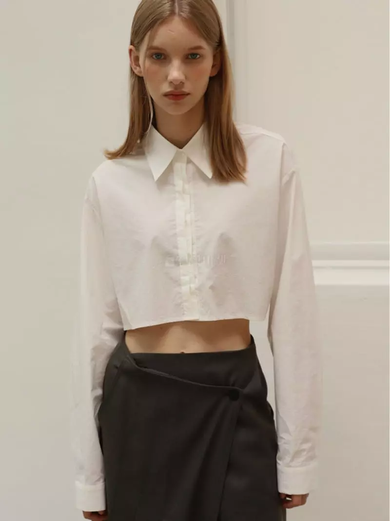 Normal - Korean Women Fashion - #momslook - Lni Crop Sihrt