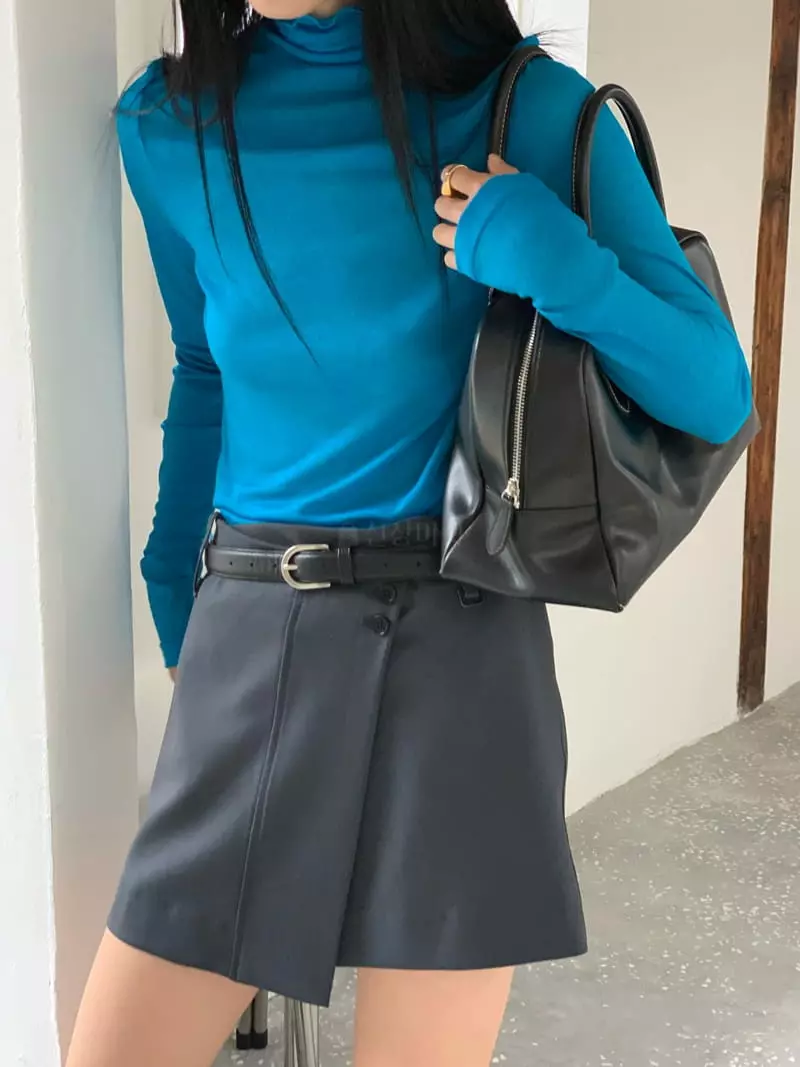 Normal - Korean Women Fashion - #womensfashion - Vivi Turtleneck Tee - 2