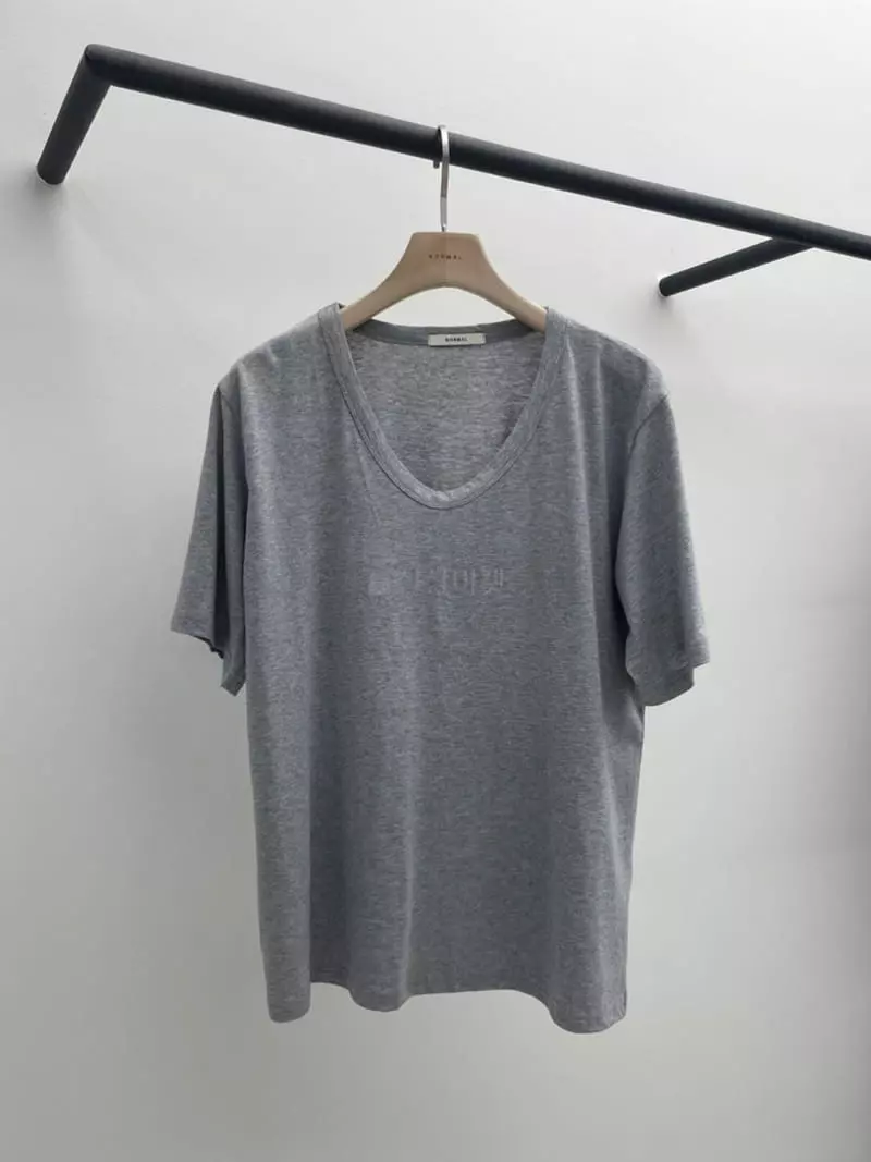 Normal - Korean Women Fashion - #womensfashion - Modern U Neck Tee - 5