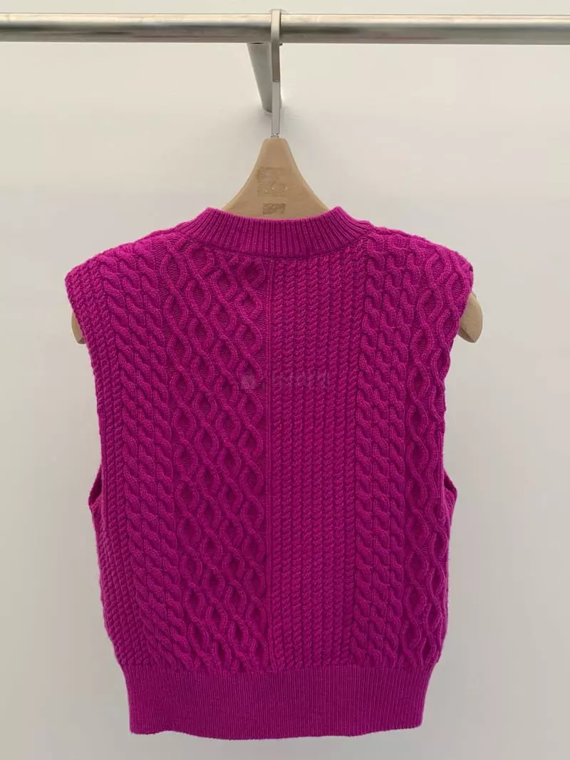 Nutplan - Korean Women Fashion - #romanticstyle - Cable Vest - 2