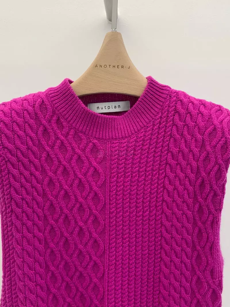 Nutplan - Korean Women Fashion - #shopsmall - Cable Vest - 3