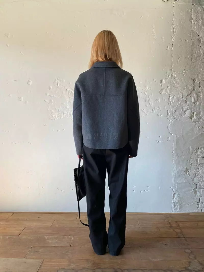 Nyunyu-Seoul - Korean Women Fashion - #momslook - Unbal Crop Coat - 5