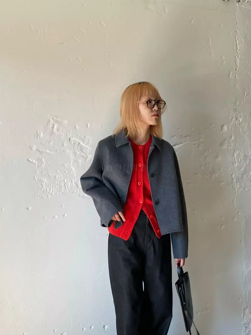 Nyunyu-Seoul - Korean Women Fashion - #momslook - Unbal Crop Coat - 9