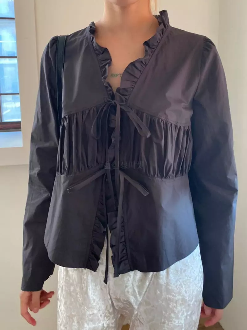 Nyunyu-Seoul - Korean Women Fashion - #momslook - Ruffle Blouse - 2
