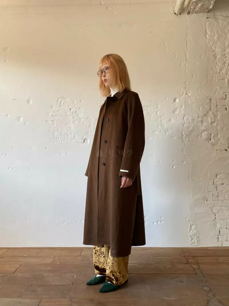 Nyunyu-Seoul - Korean Women Fashion - #momslook - Line Single Coat - 2
